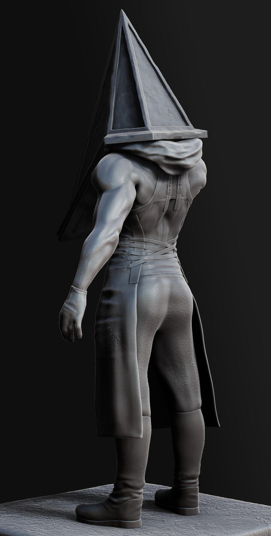 clay render back